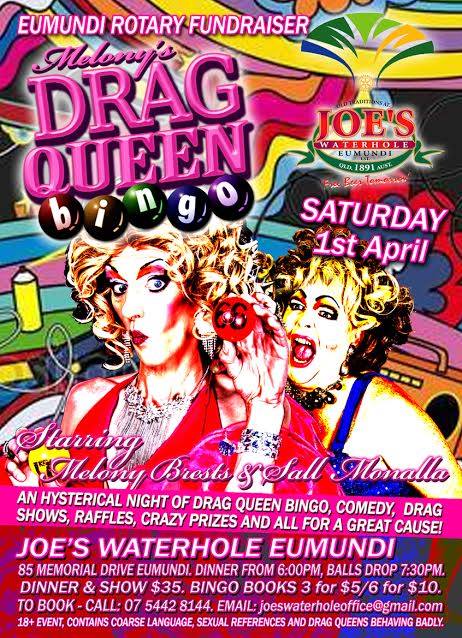 Join us for a hysterical night of Drag Queen Bingo, comedy, drag shows, raffles and prizes!