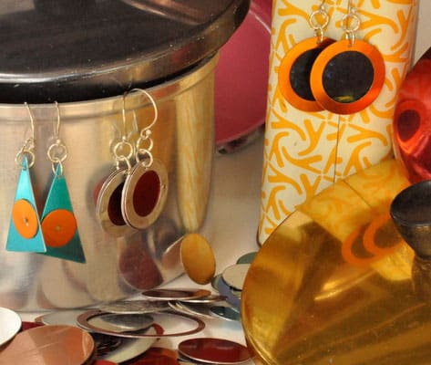 In this introductory workshop you will learn to make a pair of earrings using upcycled materials.