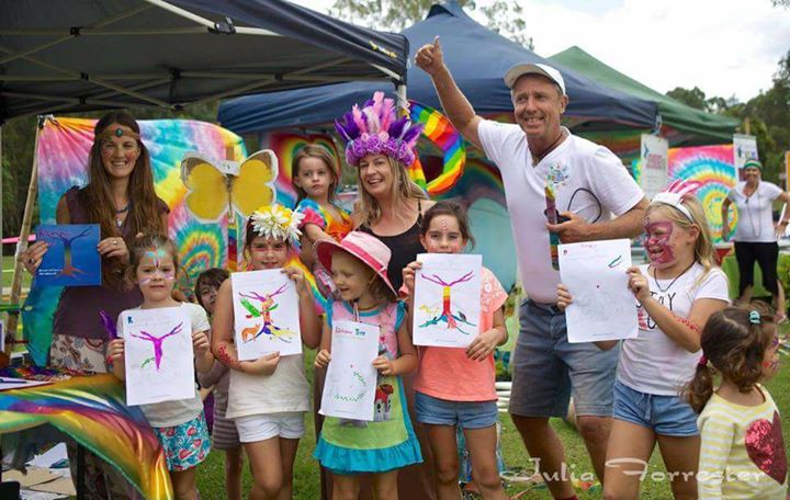 Rainbow Journey of story reading, sound, colour and colouring in.