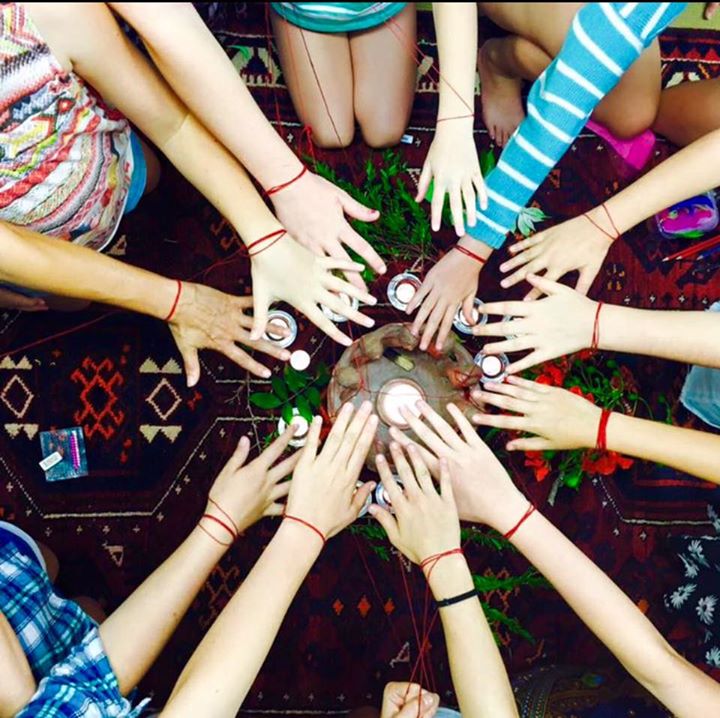 This is a workshop for 11&12 year old girls. A circle of storytelling and sharing, to understand her developing body...