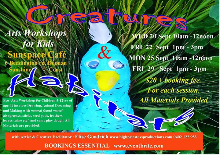A series of Creature workshops - Creative eco arts & crafts for children.