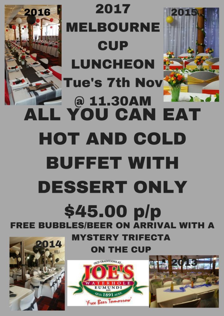 Join Joe's Waterhole for Melbourne Cup!