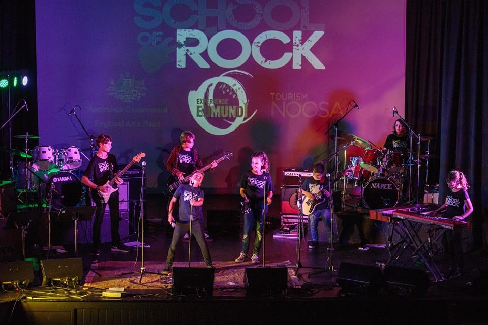 COME AND JOIN OUR 20 EUMUNDI SCHOOL OF ROCK ROCKERS ON STAGE ON THE LAST DAY OF SCHOOL!
