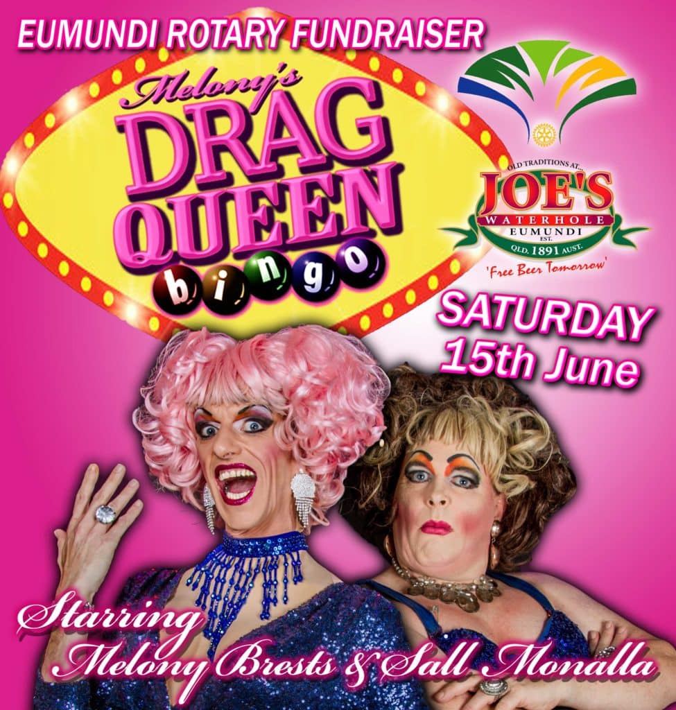 It's on again Drag Queen Bingo at Joe's Saturday 15th June Dinner and show!