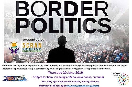 FREE screening of documentary 'Border Politics' on Thursday 20 June.