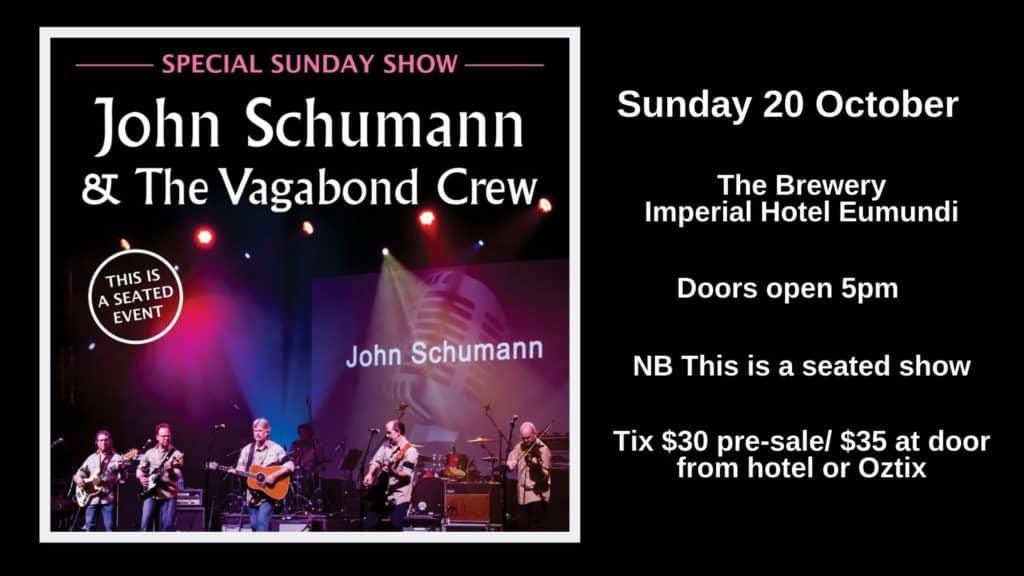 One of Australia’s most influential singer-songwriters are heading to The Imperial Hotel Eumundi for what will be a very special performance in The Brewery.