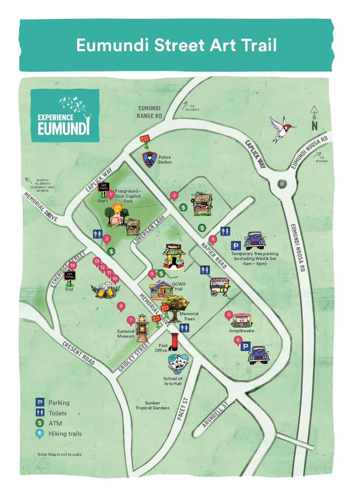 Eumundi Street Art Trail Map