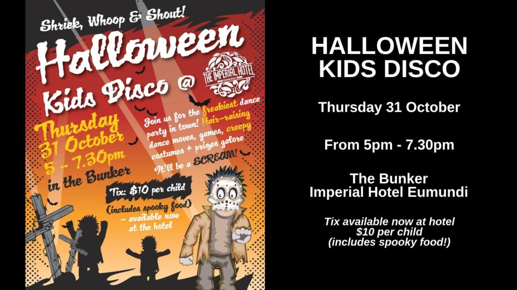 Join The Imperial on Thursday 31 October from 5.00pm - 7.30pm when The Imperial Hotel gets our spooky on for what is sure to be the freakiest dance party in town!