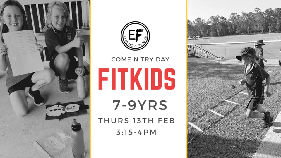 Then Fit Kids is for your child! Ages 7-9yrs.
Join us on Thursday 13th Feb at 3:15pm for our come n try day!