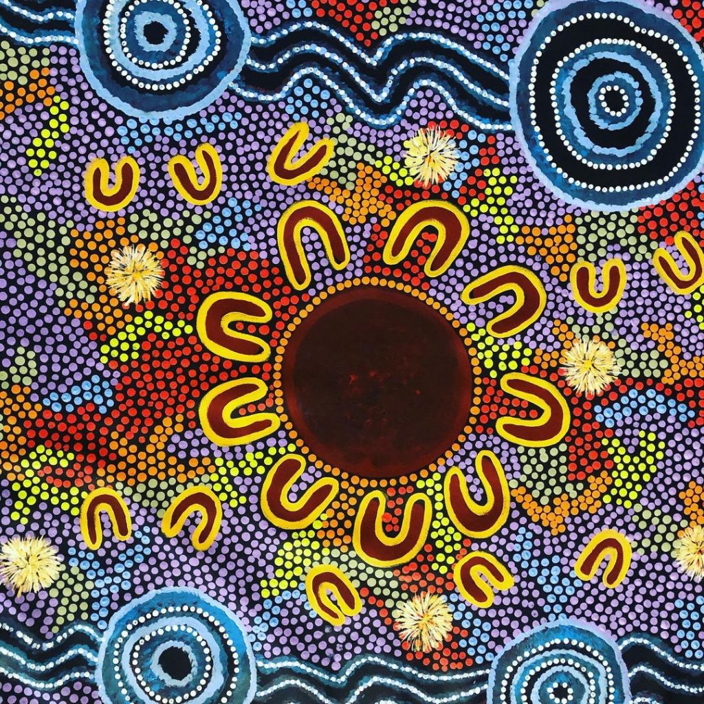 Aboriginal owned and operated. Fabric Art & Accessories by Western Arrernte Artist, Merryn Apma.