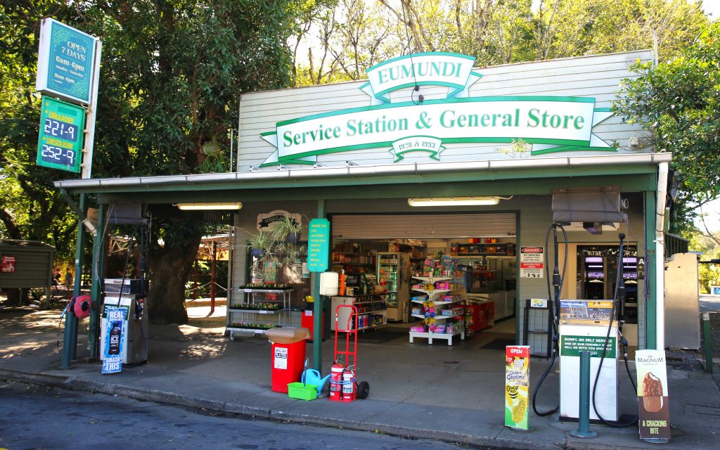 Our iconic wooden full service station offers fuel plus a handy convenience store selling all kinds of great local produce.