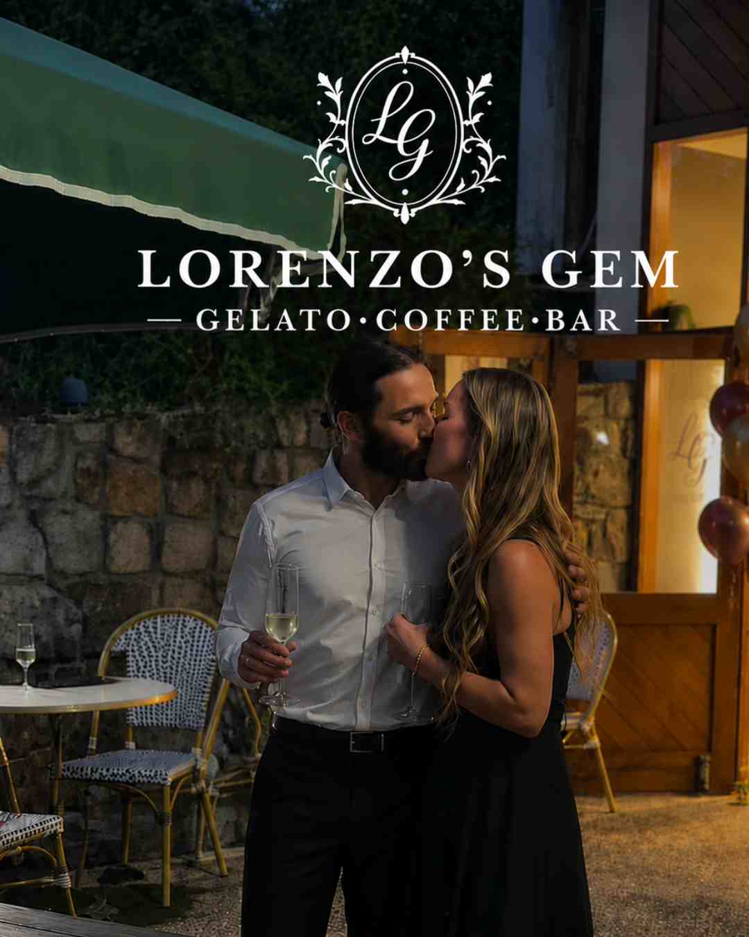 Lorenzo and Gem at Lorenzo's Gem Gelato Coffee Bar in Eumundi